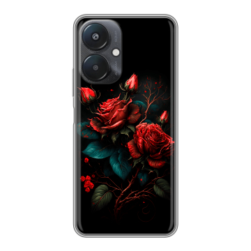 Силиконовый чехол на Xiaomi Redmi 13C 5G с принтом Розы красные