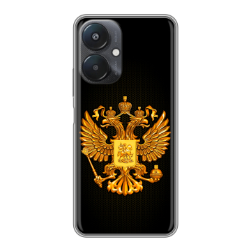 Силиконовый чехол на Xiaomi Redmi 13C 5G с принтом Герб России желтый