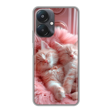 Силиконовый чехол на Xiaomi Redmi 13C 5G с принтом котята котики Силиконовый чехол на Xiaomi Redmi 13C 5G с принтом котята котики