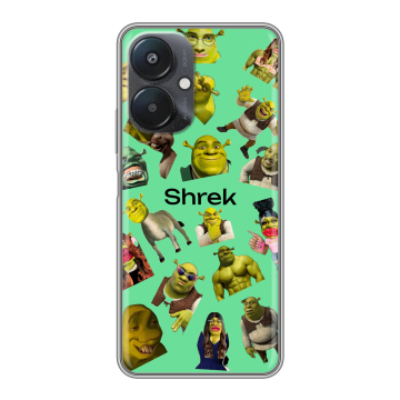 Силиконовый чехол на Xiaomi Redmi 13C 5G с принтом Шрек Shrek Силиконовый чехол на Xiaomi Redmi 13C 5G с принтом Шрек Shrek