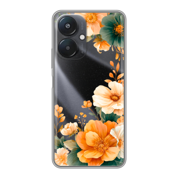 Силиконовый чехол на Xiaomi Redmi 13C 5G с принтом Цветы принт Силиконовый чехол на Xiaomi Redmi 13C 5G с принтом Цветы принт
