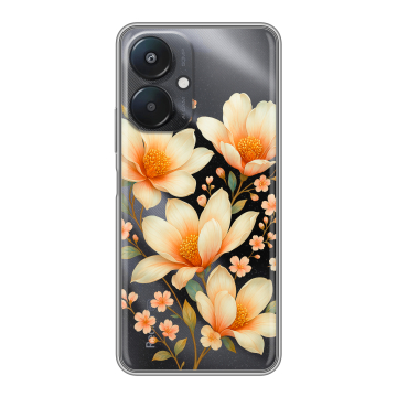 Силиконовый чехол на Xiaomi Redmi 13C 5G с принтом Цветы Силиконовый чехол на Xiaomi Redmi 13C 5G с принтом Цветы