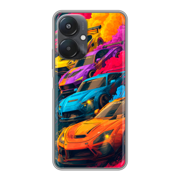 Силиконовый чехол на Xiaomi Redmi 13C 5G с принтом Тачки Силиконовый чехол на Xiaomi Redmi 13C 5G с принтом Тачки