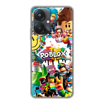 Силиконовый чехол на Xiaomi Redmi 13C 5G с принтом Roblox Роблокс Силиконовый чехол на Xiaomi Redmi 13C 5G с принтом Roblox Роблокс