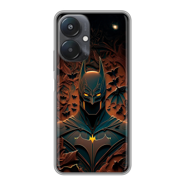 Силиконовый чехол на Xiaomi Redmi 13C 5G с принтом Batman Бэтмен Силиконовый чехол на Xiaomi Redmi 13C 5G с принтом Batman Бэтмен
