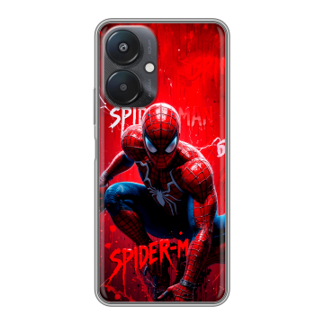 Силиконовый чехол на Xiaomi Redmi 13C 5G с принтом Spiderman Человек паук Силиконовый чехол на Xiaomi Redmi 13C 5G с принтом Spiderman Человек паук
