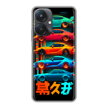Силиконовый чехол на Xiaomi Redmi 13C 5G с принтом машины тачки Силиконовый чехол на Xiaomi Redmi 13C 5G с принтом машины тачки