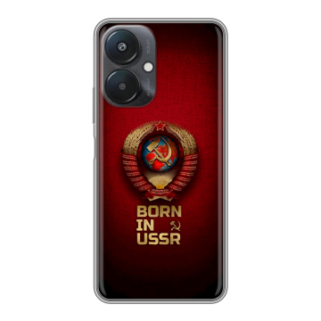 Силиконовый чехол на Xiaomi Redmi 13C 5G с принтом Флаг Герб СССР Силиконовый чехол на Xiaomi Redmi 13C 5G с принтом Флаг Герб СССР