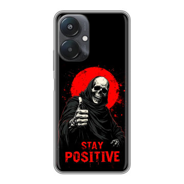 Силиконовый чехол на Xiaomi Redmi 13C 5G с принтом смешной скелет Силиконовый чехол на Xiaomi Redmi 13C 5G с принтом смешной скелет