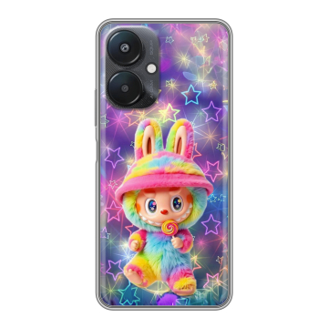 Силиконовый чехол на Xiaomi Redmi 13C 5G с принтом Labubu Лабубу