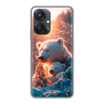 Силиконовый чехол на Xiaomi Redmi 13C 5G с принтом Новый год Силиконовый чехол на Xiaomi Redmi 13C 5G с принтом Новый год