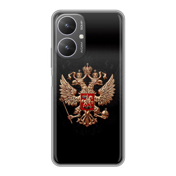 Силиконовый чехол на Xiaomi Redmi 13R 5G с принтом Герб России Силиконовый чехол на Xiaomi Redmi 13R 5G с принтом Герб России