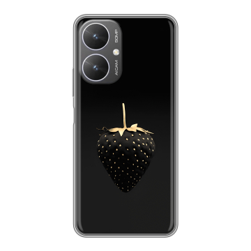 Силиконовый чехол на Xiaomi Redmi 13R 5G с принтом Черная клубника Силиконовый чехол на Xiaomi Redmi 13R 5G с принтом Черная клубника