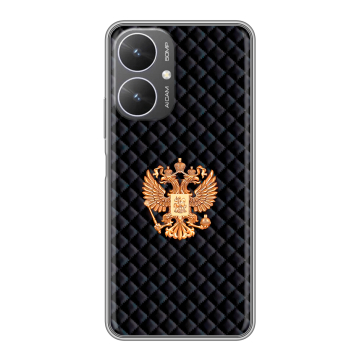 Силиконовый чехол на Xiaomi Redmi 13R 5G с принтом Герб России принт