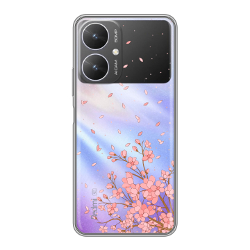 Силиконовый чехол на Xiaomi Redmi 13R 5G с принтом Ветка сакуры Силиконовый чехол на Xiaomi Redmi 13R 5G с принтом Ветка сакуры