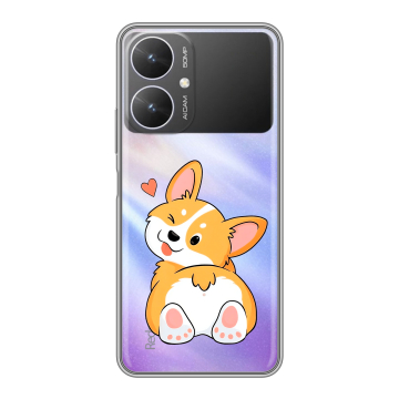 Силиконовый чехол на Xiaomi Redmi 13R 5G с принтом Корги Силиконовый чехол на Xiaomi Redmi 13R 5G с принтом Корги