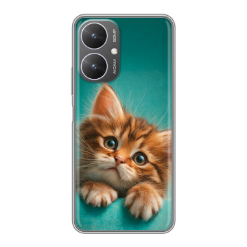 Силиконовый чехол на Xiaomi Redmi 13R 5G с принтом котенок
