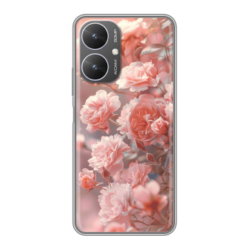 Силиконовый чехол на Xiaomi Redmi 13R 5G с принтом Розовые розы Силиконовый чехол на Xiaomi Redmi 13R 5G с принтом Розовые розы
