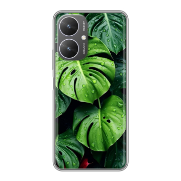 Силиконовый чехол на Xiaomi Redmi 13R 5G с принтом Листья Силиконовый чехол на Xiaomi Redmi 13R 5G с принтом Листья