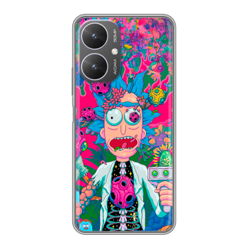 Силиконовый чехол на Xiaomi Redmi 13R 5G с принтом Рик и Морти Rick Morty