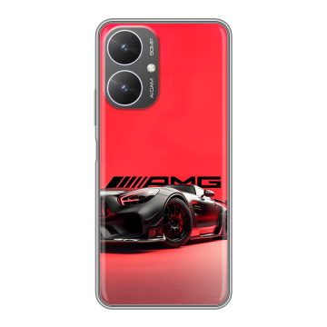 Силиконовый чехол на Xiaomi Redmi 13R 5G с принтом Мерседес Mercedes AMG Силиконовый чехол на Xiaomi Redmi 13R 5G с принтом Мерседес Mercedes AMG
