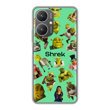 Силиконовый чехол на Xiaomi Redmi 13R 5G с принтом Шрек Shrek Силиконовый чехол на Xiaomi Redmi 13R 5G с принтом Шрек Shrek