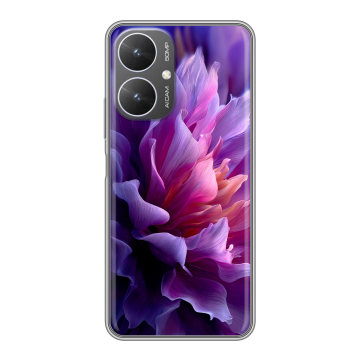 Силиконовый чехол на Xiaomi Redmi 13R 5G с принтом женский цветы
