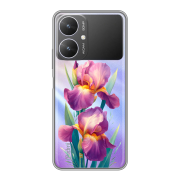 Силиконовый чехол на Xiaomi Redmi 13R 5G с принтом Цветы орхидеи Силиконовый чехол на Xiaomi Redmi 13R 5G с принтом Цветы орхидеи