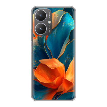 Силиконовый чехол на Xiaomi Redmi 13R 5G с принтом Цветы Силиконовый чехол на Xiaomi Redmi 13R 5G с принтом Цветы