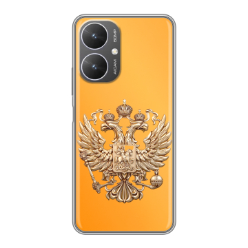 Силиконовый чехол на Xiaomi Redmi 13R 5G с принтом Герб Флаг России Силиконовый чехол на Xiaomi Redmi 13R 5G с принтом Герб Флаг России