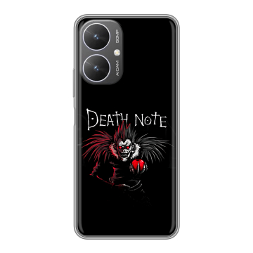 Силиконовый чехол на Xiaomi Redmi 13R 5G с принтом Death note Тетрадь смерти