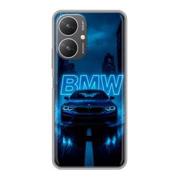 Силиконовый чехол на Xiaomi Redmi 13R 5G с принтом BMW БМВ
