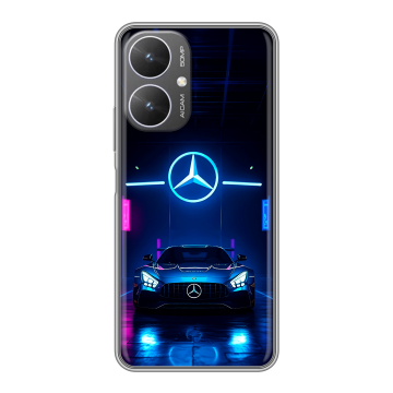 Силиконовый чехол на Xiaomi Redmi 13R 5G с принтом Mercedes Мерседес