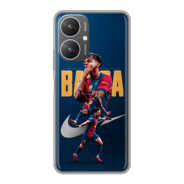 Силиконовый чехол на Xiaomi Redmi 13R 5G с принтом Барселона Barca Yamal 
