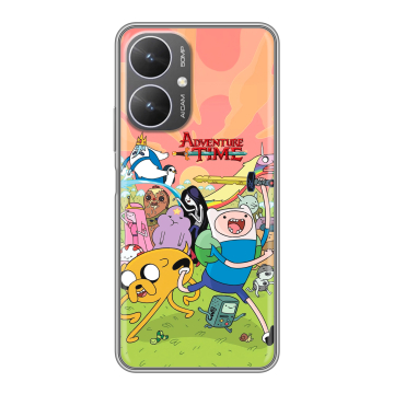 Силиконовый чехол на Xiaomi Redmi 13R 5G с принтом Adventure time Время приключений Силиконовый чехол на Xiaomi Redmi 13R 5G с принтом Adventure time Время приключений