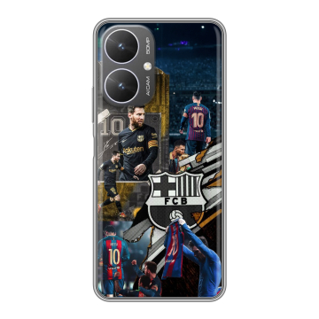 Силиконовый чехол на Xiaomi Redmi 13R 5G с принтом Messi Barcelona