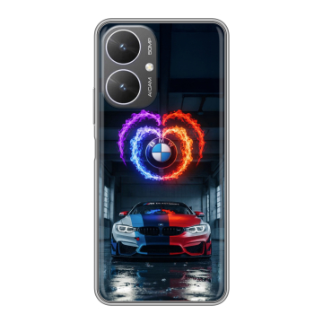 Силиконовый чехол на Xiaomi Redmi 13R 5G с принтом BMW БМВ