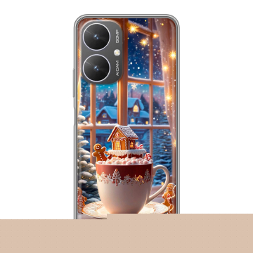 Силиконовый чехол на Xiaomi Redmi 13R 5G с принтом Новый год Силиконовый чехол на Xiaomi Redmi 13R 5G с принтом Новый год