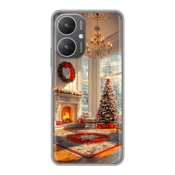 Силиконовый чехол на Xiaomi Redmi 13R 5G с принтом Новый год Силиконовый чехол на Xiaomi Redmi 13R 5G с принтом Новый год