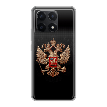 Силиконовый чехол на Xiaomi Redmi K70 5G с принтом Герб России Силиконовый чехол на Xiaomi Redmi K70 5G с принтом Герб России