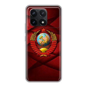 Силиконовый чехол на Xiaomi Redmi K70 5G с принтом Герб СССР Силиконовый чехол на Xiaomi Redmi K70 5G с принтом Герб СССР