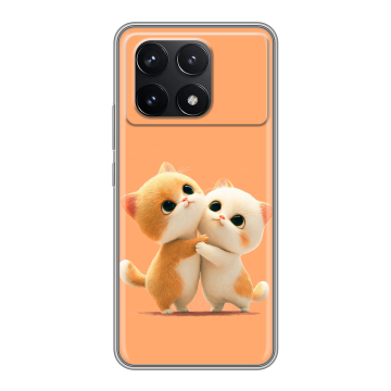 Силиконовый чехол на Xiaomi Redmi K70 5G с принтом Милые котики Силиконовый чехол на Xiaomi Redmi K70 5G с принтом Милые котики