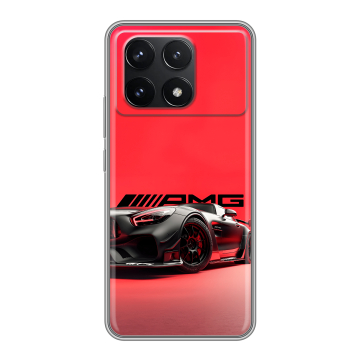 Силиконовый чехол на Xiaomi Redmi K70 5G с принтом Мерседес Mercedes AMG