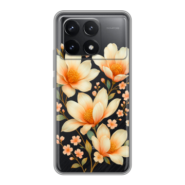 Силиконовый чехол на Xiaomi Redmi K70 5G с принтом Цветы