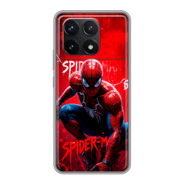 Силиконовый чехол на Xiaomi Redmi K70 5G с принтом Spiderman Человек паук Силиконовый чехол на Xiaomi Redmi K70 5G с принтом Spiderman Человек паук