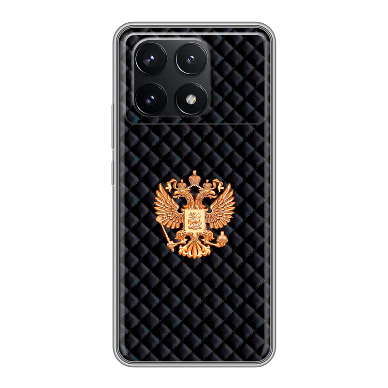 Силиконовый чехол на Xiaomi Redmi K70 5G с принтом Герб России принт Силиконовый чехол на Xiaomi Redmi K70 5G с принтом Герб России принт