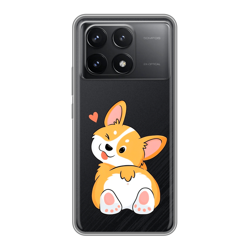 Силиконовый чехол на Xiaomi Redmi K70 5G с принтом Корги Силиконовый чехол на Xiaomi Redmi K70 5G с принтом Корги