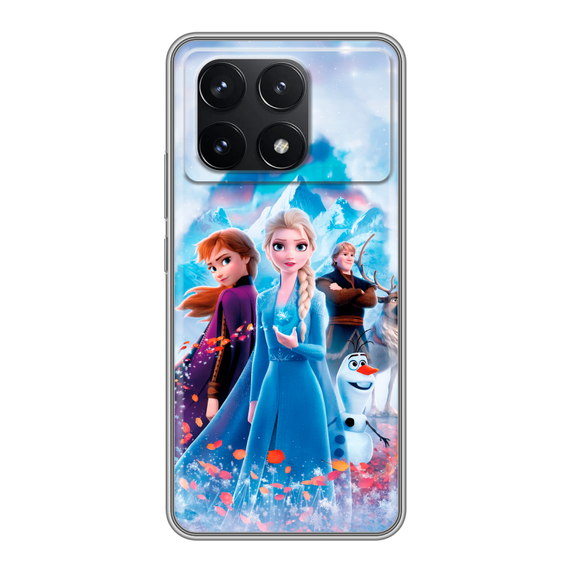 Силиконовый чехол на Xiaomi Redmi K70 5G с принтом Холодное сердце Frozen Силиконовый чехол на Xiaomi Redmi K70 5G с принтом Холодное сердце Frozen