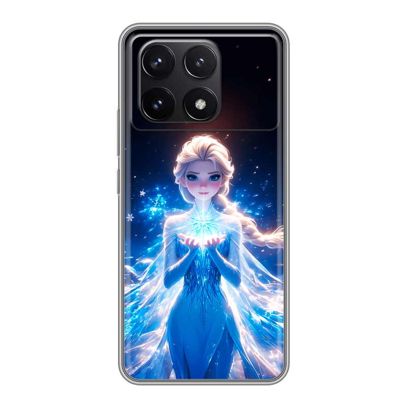 Силиконовый чехол на Xiaomi Redmi K70 5G с принтом Холодное сердце Frozen Силиконовый чехол на Xiaomi Redmi K70 5G с принтом Холодное сердце Frozen
