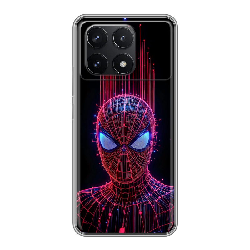 Силиконовый чехол на Xiaomi Redmi K70 5G с принтом Spiderman Человек паук Силиконовый чехол на Xiaomi Redmi K70 5G с принтом Spiderman Человек паук